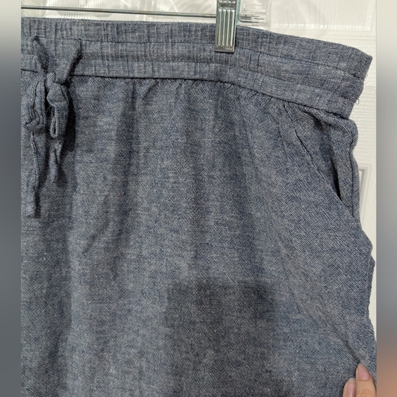 Ann Taylor Blue Chambray A-Line Skirt Drawstring Closure in Size XL - Picture 5 of 9